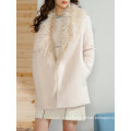 Ladies Fur Collar Winter Coat with Cotton Wool Surface Coat